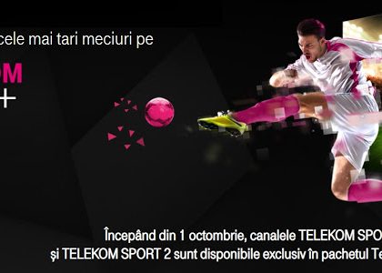 Telekom Sport 1 și Telekom Sport 2, disponibile exclusiv în noul pachet Telekom Sport +